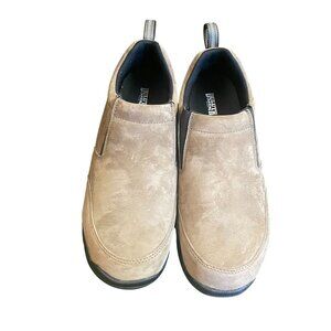 Duluth Trading Co Mens Wild Boar Pig Suede Mocs Slip-On Shoes Size 13 Wide Brown